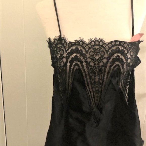 Vintage Alice Maloof Black Lacy Camisole and Tap Pants Set - Picture 2 of 11